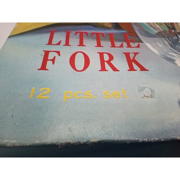 Little Fork Set 12 Piece Stainless Steel Ornate Gold Floral Handles Vintage 4 In - Picture 16 of 16